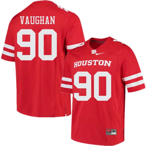 Men #90 Zach Vaughan Houston Cougars College Football Jerseys Sale-Red